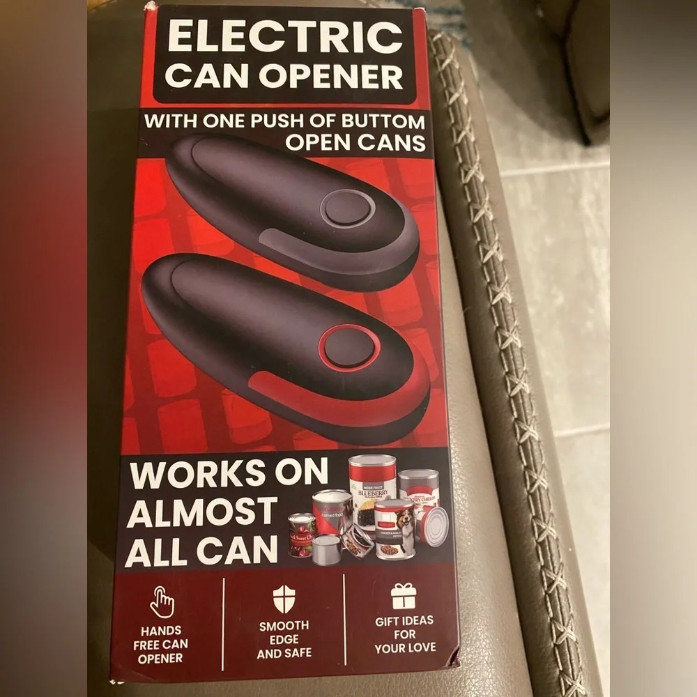NEW - Electric Can Opener, One-Touch Automatic Can Opener Fits All Can Size